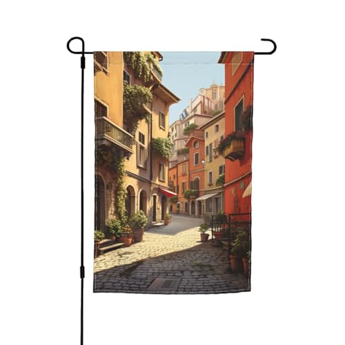 Italienischer Straßendruck, verschiedene Flaggen, Gartenflagge, Outdoor-Flagge, Hofdekoration für Terrasse, Veranda oder Rasenflagge Italienischer Straßendruck, verschiedene Flaggen, Gartenflagge, Outdoor-Flagge, Hofdekoration für Terrasse, Veranda oder Rasenflagge von VPPUR