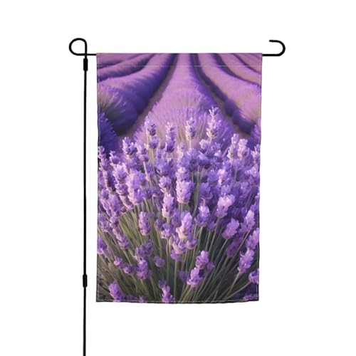 Lavendel-Gartenflagge mit mehreren Flaggen, Lavendel-Druck, für Terrasse, Veranda, Rasen, Dekoration Lavendel-Gartenflagge mit mehreren Flaggen, Lavendel-Druck, für Terrasse, Veranda, Rasen, Dekoration von VPPUR