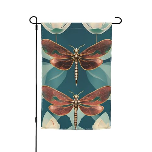 Libelle und Lotusdruck, verschiedene Flaggen, Gartenflagge, Outdoor-Flagge, Hofdekoration für Terrasse, Veranda oder Rasenflagge Libelle und Lotusdruck, verschiedene Flaggen, Gartenflagge, Outdoor-Flagge, Hofdekoration für Terrasse, Veranda oder Rasenflagge von VPPUR