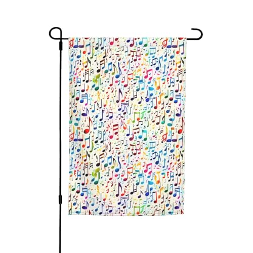 Musiknoten-Druck, verschiedene Flaggen, Gartenflagge, Outdoor-Flagge, Hofdekoration, für Terrasse, Veranda oder Rasenflagge Musiknoten-Druck, verschiedene Flaggen, Gartenflagge, Outdoor-Flagge, Hofdekoration, für Terrasse, Veranda oder Rasenflagge von VPPUR