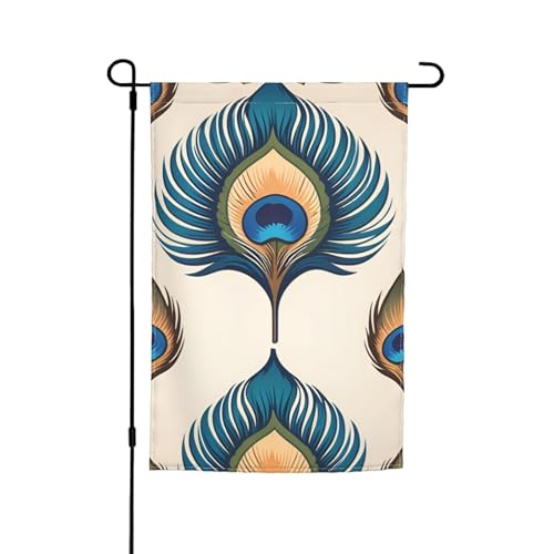 Pfauenfeder-Druck, verschiedene Flaggen, Gartenflagge, Outdoor-Flagge, Hofdekoration für Terrasse, Veranda oder Rasenflagge Pfauenfeder-Druck, verschiedene Flaggen, Gartenflagge, Outdoor-Flagge, Hofdekoration für Terrasse, Veranda oder Rasenflagge von VPPUR