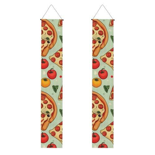 Pizza-Muster, Banner, Dekoration, festliche Atmosphäre, für jeden Anlass, für drinnen und draußen, Tür, Veranda, mehr von VPPUR