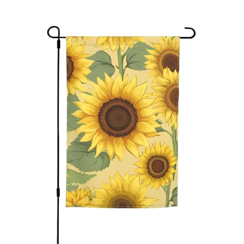 Schöner Sonnenblumen-Druck, Gartenflagge, Dekoration für Terrasse, Veranda oder Rasen von VPPUR