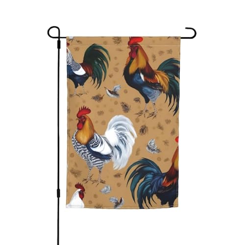 Shine-Hahn-Druck, verschiedene Flaggen, Gartenflagge, Outdoor-Flagge, Hofdekoration für Terrasse, Veranda oder Rasenflagge von VPPUR