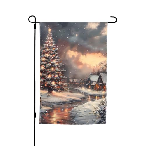 Verschiedene Flaggen mit Aufschrift "Merry Christmas", Gartenflagge, Außenflagge, Hofdekoration für Terrasse, Veranda oder Rasenflagge von VPPUR