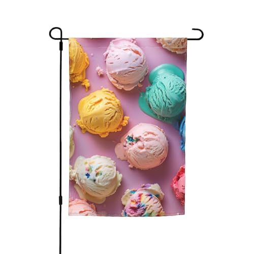 Viele farbige Eiscreme-Druck, verschiedene Flaggen, Gartenflagge, Outdoor-Flagge, Hofdekoration für Terrasse, Veranda oder Rasenflagge Viele farbige Eiscreme-Druck, verschiedene Flaggen, Gartenflagge, Outdoor-Flagge, Hofdekoration für Terrasse, Veranda oder Rasenflagge von VPPUR