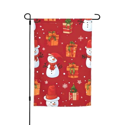 Weihnachtsgeschenk, Schneemann-Design, Gartenflagge, Dekoration für Terrasse, Veranda, Rasen Weihnachtsgeschenk, Schneemann-Design, Gartenflagge, Dekoration für Terrasse, Veranda, Rasen von VPPUR