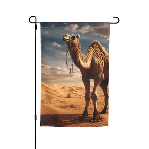Wüstensand, Kameldruck, verschiedene Flaggen, Gartenflagge, Outdoor-Flagge, Hofdekoration für Terrasse, Veranda oder Rasenflagge von VPPUR