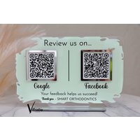 Google Bewertung Facebook Geschäft Schild Qr-Code Display-Schild Friseur Kosmetikerin Benutzerdefinierte Geschäftsbeschilderung von VPrintingStudio