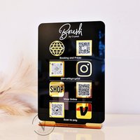 Qr Code Instagram Facebook Business Social Media Sign | Salon Kosmetikerin Friseur Schönheitsschild Barcode Scan Multi von VPrintingStudio