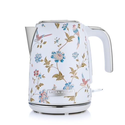 Laura Ashley Elveden Weiß Kabelloser Elektrischer Wasserkocher von VQ. Edelstahl-Wasserkocher 1.7 Litern, Energieeffiziente 2,2 kW Schnellkochtechnologie mit Überhitzungsschutz Laura Ashley Elveden Weiß Kabelloser Elektrischer Wasserkocher von VQ. Edelstahl-Wasserkocher 1.7 Litern, Energieeffiziente 2,2 kW Schnellkochtechnologie mit Überhitzungsschutz von VQ
