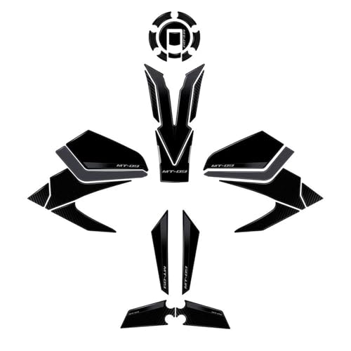 VQLDPX Aufkleber Motorrad-Tankaufkleber Für Yamaha MT09 MT-09 MT 09 2024 Tankschutzfolie Tankpad Motorrad Tankschutz(Satz 3) von VQLDPX