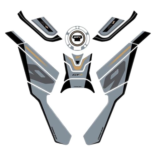 VQLDPX Aufkleber Tankdeckel-Aufkleber Für Yamaha Tracer 9 GT 9GT Tracer9GT 2023–2024 Tankdeckel-Schutzfolie Tankpad Motorrad Tankschutz(Satz 14) von VQLDPX