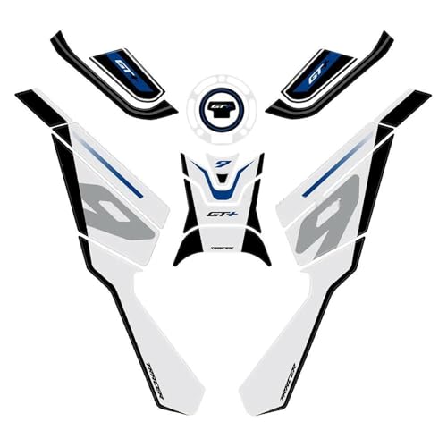 VQLDPX Aufkleber Tankdeckel-Aufkleber Für Yamaha Tracer 9 GT 9GT Tracer9GT 2023–2024 Tankdeckel-Schutzfolie Tankpad Motorrad Tankschutz(Satz 16) von VQLDPX