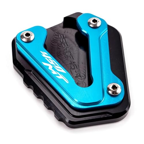VQLDPX CNC Motorrad-Seitenständer-Vergrößerungsplatte Für CFMOTO 450MT MT450 MT 450 450 MT 2024 2025 Verlängerungsstützplatte Seitenständerfußpolster(Blau) von VQLDPX