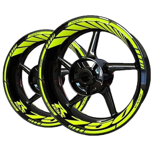 VQLDPX Motorrad Rad Aufkleber Motorrad-Felgenaufkleber Für Suzuki GSX-R750 GSX-R 750 GSXR750 GSXR 750 Reflektierende Felgenaufkleber Streifenband Reflektierende(Farbe 1) von VQLDPX