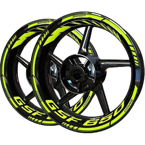 VQLDPX Motorrad Rad Aufkleber Motorrad-Radaufkleber, Felgenaufkleber Für Suzuki GSF650 GSF 650, Reflektierende Streifen, Felgenaufkleber Reflektierende(Farbe2) von VQLDPX