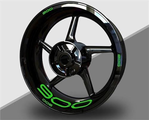 VQLDPX Motorrad Rad Aufkleber Motorrad-Radaufkleber Für Kawasaki Z900 Z 900 2018-2024 Reflektierende Felgenaufkleber Streifenband Reflektierende von VQLDPX