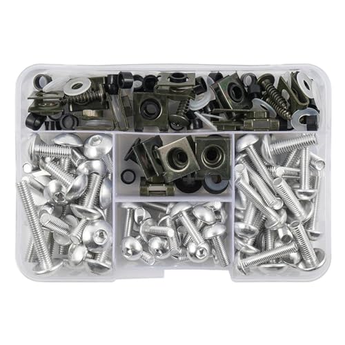VQLDPX Motorrad Schrauben Set Motorrad Verkleidungssatz Schrauben Mutter Für Benelli TRK 502X LEONCINO 500 TNT 125 Motorrad Windschutzscheibe Schrauben Clips Teile Windschutzscheibenbolzen(Silber) von VQLDPX