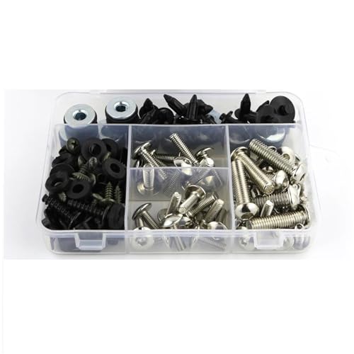 VQLDPX Motorrad Schrauben Set Verkleidungsschrauben-Set Für HO&NDA VFR 1200F VFR1200F (2010–2019), Windschutzscheiben-Verkleidungsschrauben, Muttern-Set Windschutzscheibenbolzen(Silber) von VQLDPX