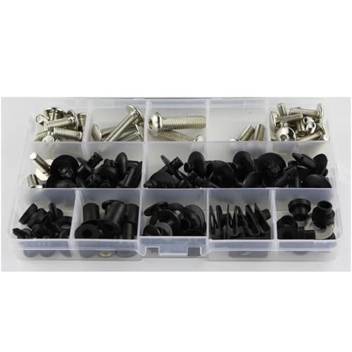 VQLDPX Motorrad Schrauben Set Verkleidungsschrauben-Set Für Suzuki GSXR600 GSXR750 (2008–2010) Mit Windschutzscheiben-Befestigungsclips Windschutzscheibenbolzen(Silber) von VQLDPX