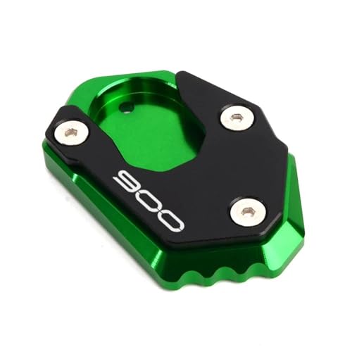 VQLDPX Motorrad Seitenständer Platte Für Kawasaki Z900 Z 900 Z900RS Z900SE 2017-2024 2025 Ständer Pad Fußverlängerung Unterstützung Pads Kickstand-Seitenständer-Verlängerungsplatte(Grün) von VQLDPX