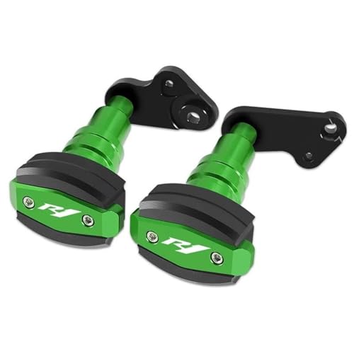 VQLDPX Rahmen Schieber Sliders Motorrad-Rahmengleiter Für Yamaha YZF R1 YZFR1 YZF-R1 2009 2010 2011 2012 2013 2014 Sturzschutz Crash Protector Sturzpads(Grün) von VQLDPX