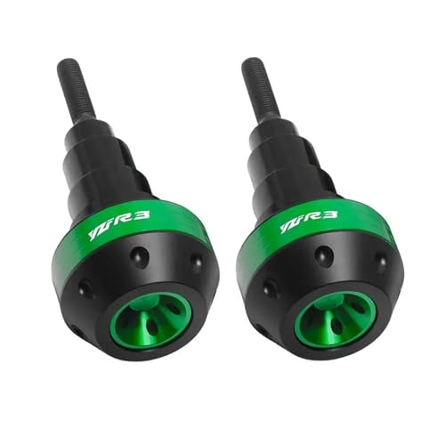 VQLDPX Rahmen Schieber Sliders Motorrad-Rahmengleiter Für Yamaha YZFR3 YZF R3 YFZ-R3 2019 2020 2021 2022 Rahmengleiter Crash Protector Absturzsicherung Crash Protector Sturzpads(Grün,X-1) von VQLDPX
