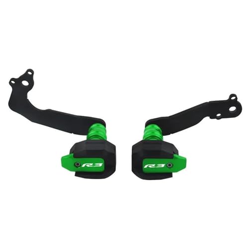 VQLDPX Rahmen Schieber Sliders Motorrad-Rahmengleiter-Sturzschutz Für Yamaha YZFR3 YZF-R3 YZF R3 2019–2023. Sturzschutz. Crash Protector Sturzpads(Grün) von VQLDPX