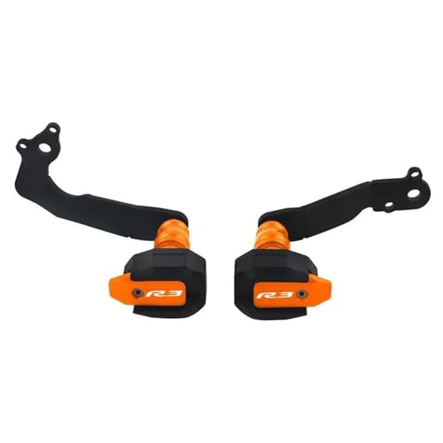VQLDPX Rahmen Schieber Sliders Motorrad-Rahmengleiter-Sturzschutz Für Yamaha YZFR3 YZF-R3 YZF R3 2019–2023. Sturzschutz. Crash Protector Sturzpads(Orange) von VQLDPX