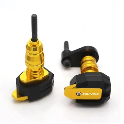 VQLDPX Rahmen Schieber Sliders Motorradrahmenschieber Für Yamaha YZF R6 YZFR6 YZF-R6 2006-2017 Rahmenschieber Crash Protector Fallschutz Crash Protector Sturzpads(Gold) von VQLDPX