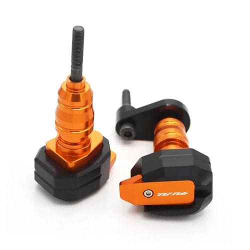 VQLDPX Rahmen Schieber Sliders Motorradrahmenschieber Für Yamaha YZF R6 YZFR6 YZF-R6 2006-2017 Rahmenschieber Crash Protector Fallschutz Crash Protector Sturzpads(Orange) von VQLDPX