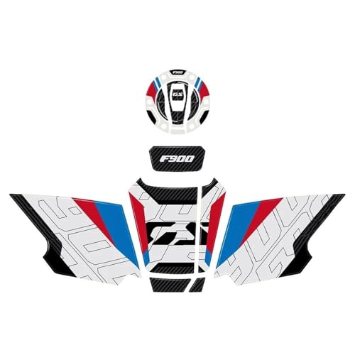 VQLDPX Seitlicher Tankaufkleber Für Motorräder Für BMW F900GS F 900 GS F 900GS F900 GS 2024 Tankschutz-Traktionspad-Aufkleber Seitenaufkleber für den Tank(Blau 3) von VQLDPX