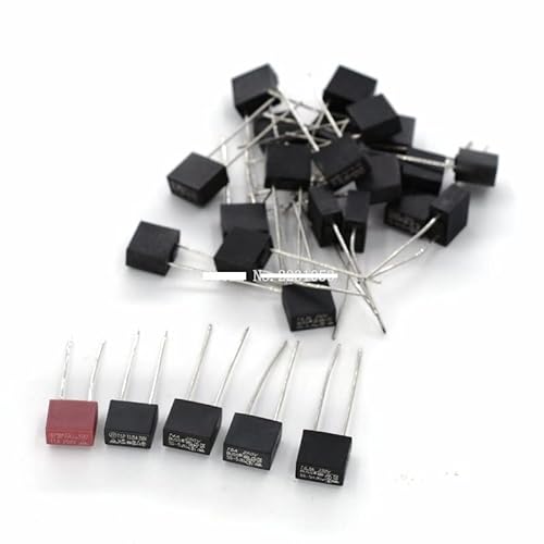 50 TEILE/LOS Quadrat Rechteck Sicherung Kit Träge T1A T3,15A T4A T5A T6,3A 250V SS-5 2Pin Sicherung Sortiment kit 5 Arten Jeweils 10PCS von VQRINWIEL