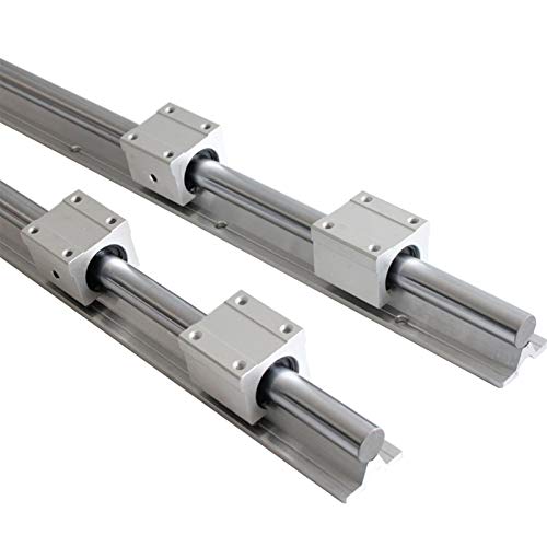 Professionelle 2 STÜCKE SBR12/16/20 20 mm Linearführungsschiene, Länge 300–1500 mm, vollständig unterstützte Linearschiene mit SBR20UU-Linearlagerblock, CNC-Teil(2 Rails 4 Sbr20uu,1200mm) von VQRINWIEL