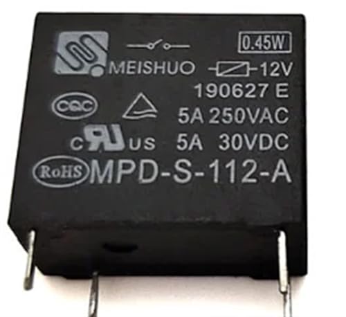 VQRINWIEL 50PCS/Lot New Relay MPD-S-105-A MPD-S-112-A MPD-S-124-A MPD S 112 A 5V 9V 12V 24V 48V 4PIN 5A/10A(Size:12V 5A) von VQRINWIEL