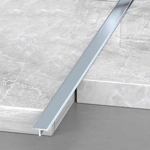 3pcs Aluminium-T-Formteil Bodenübergangsstreifen Türschwellen-Dichtungsleiste Zum Verbinden Von Lücken Laminatdielen Und Fliesen(Gray,0.6 * 270cm(3 * 90cm)) von VQWQV