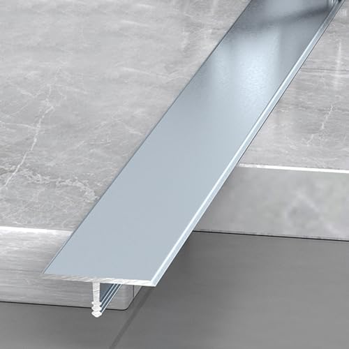 3pcs Aluminium-T-Formteil Bodenübergangsstreifen Türschwellen-Dichtungsleiste Zum Verbinden Von Lücken Laminatdielen Und Fliesen(Gray,2 * 270cm(3 * 90cm)) von VQWQV