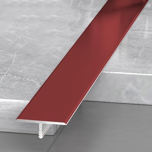 3pcs Aluminium-T-Formteil Bodenübergangsstreifen Türschwellen-Dichtungsleiste Zum Verbinden Von Lücken Laminatdielen Und Fliesen(Red,3.3 * 270cm(3 * 90cm)) von VQWQV