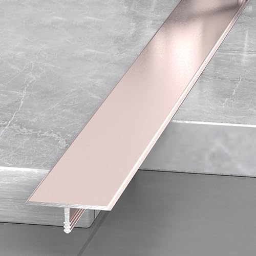 3pcs Aluminium-T-Formteil Bodenübergangsstreifen Türschwellen-Dichtungsleiste Zum Verbinden Von Lücken Laminatdielen Und Fliesen(Rose Gold,4 * 270cm(3 * 90cm)) von VQWQV