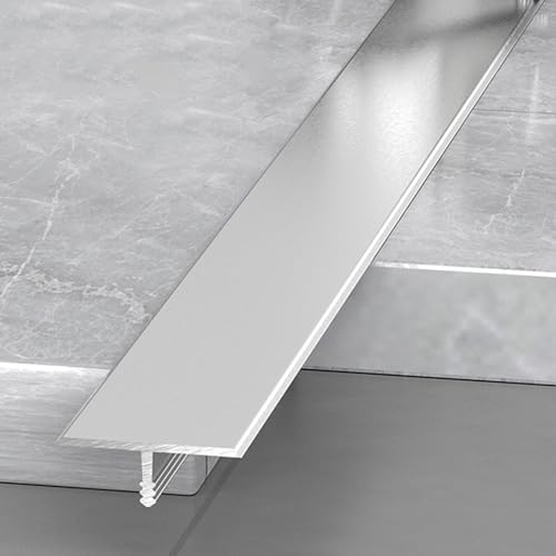 3pcs Aluminium-T-Formteil Bodenübergangsstreifen Türschwellen-Dichtungsleiste Zum Verbinden Von Lücken Laminatdielen Und Fliesen(Silber,3.3 * 270cm(3 * 90cm)) von VQWQV