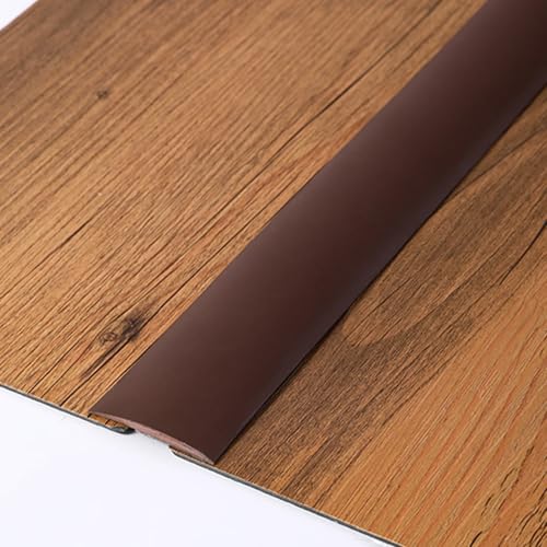 Selbstklebende Vinylboden Streifen PVC-Boden Kantenleiste Wasserdicht Zum Verbinden Von Lücken Teppichschwellenabdeckung Türübergangsstreifen B 4cm(Dark brown,L:500cm) von VQWQV