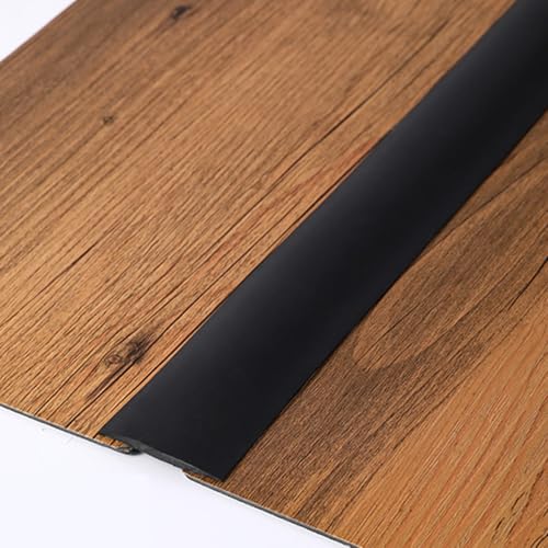 Selbstklebende Vinylboden Streifen PVC-Boden Kantenleiste Wasserdicht Zum Verbinden Von Lücken Teppichschwellenabdeckung Türübergangsstreifen B 4cm(Schwarz,L:300cm) von VQWQV