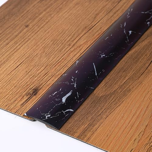 Selbstklebende Vinylboden Streifen PVC-Boden Kantenleiste Wasserdicht Zum Verbinden Von Lücken Teppichschwellenabdeckung Türübergangsstreifen B 4cm(Textured black,L:300cm) von VQWQV