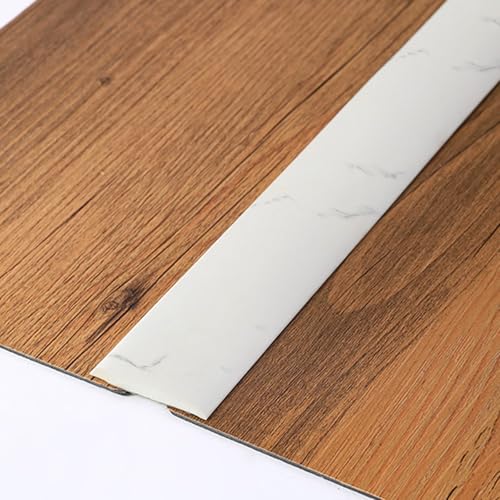 Selbstklebende Vinylboden Streifen PVC-Boden Kantenleiste Wasserdicht Zum Verbinden Von Lücken Teppichschwellenabdeckung Türübergangsstreifen B 4cm(Textured white,L:300cm) von VQWQV