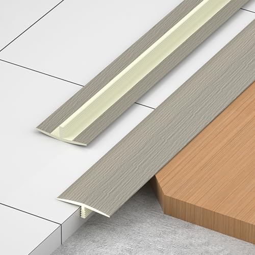 VQWQV T-Form-Bodenübergangsleiste PVC Kantenleiste Mit Holzmaserung Wasserdicht Zum Verbinden Von Bodenlücken Und Türübergängen(Gray,90 * 2.5 * 1cm) von VQWQV
