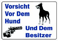 RV Blechschild 10x15 cm Vorsicht vor dem Hund Spruch Sprüche Sign Blechschilder Schild Schilder 051 von VR46