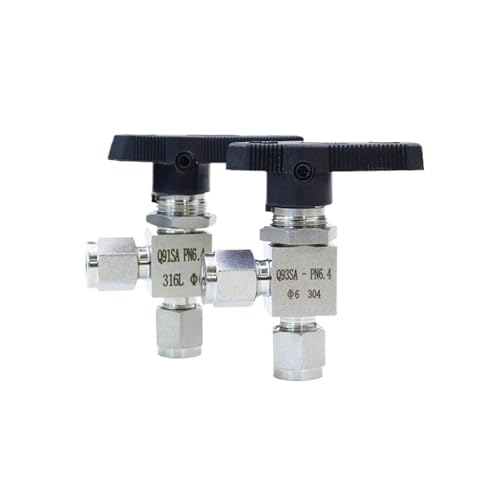VRHZSKCN 3 4 6 8 10 12 14 16 mm 1/8 "1/4" 1/2 "Rohr OD Compression Union 304 316 Edelstahl ellenbogen Ball Ventil Wasser Gas Kraftstoff(10mm SS304) von VRHZSKCN