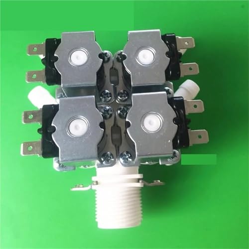 VRHZSKCN 0.02-0.8mpa 1 In 4 Out Normally Closed Water Inlet Solenoid Valve DC 12V 24V 36V 48V AC 110V 220V Dispenser Flow Switch(12V) von VRHZSKCN