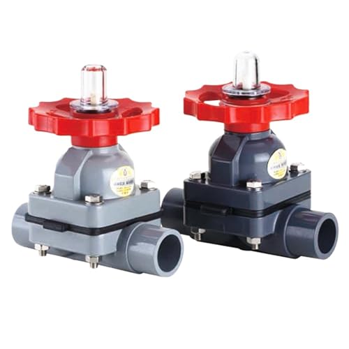 VRHZSKCN 1/2" 3/4" 1" Socket Type PVC Diaphragm Valve DN15 DN20 DN25 DN32 UPVC Plastic Diaphragm Valve Manual Valve(DN15) von VRHZSKCN